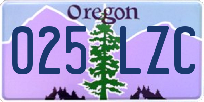 OR license plate 025LZC