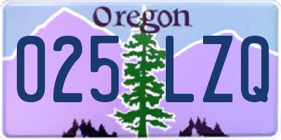 OR license plate 025LZQ