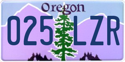 OR license plate 025LZR