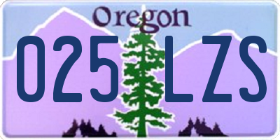 OR license plate 025LZS
