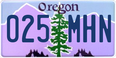 OR license plate 025MHN