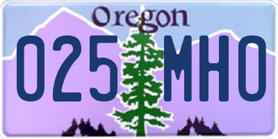 OR license plate 025MHO