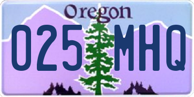 OR license plate 025MHQ