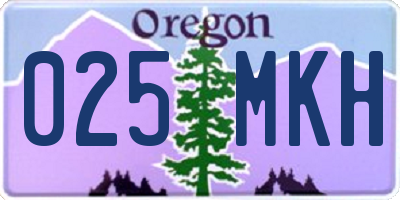 OR license plate 025MKH