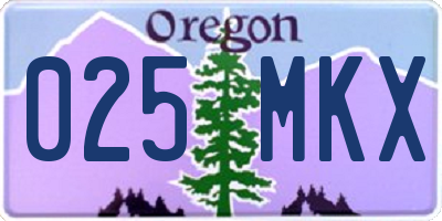 OR license plate 025MKX