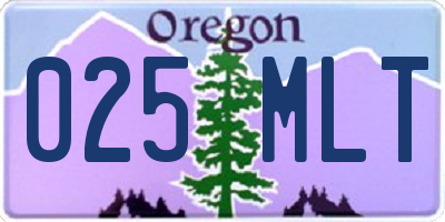 OR license plate 025MLT