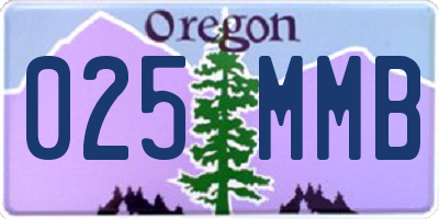 OR license plate 025MMB