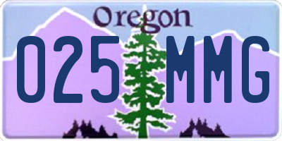 OR license plate 025MMG