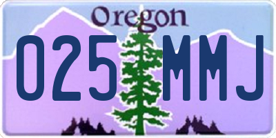 OR license plate 025MMJ