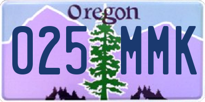 OR license plate 025MMK
