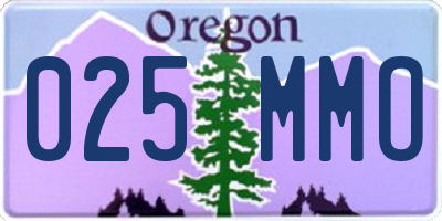 OR license plate 025MMO