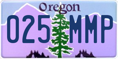 OR license plate 025MMP