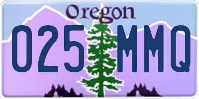 OR license plate 025MMQ