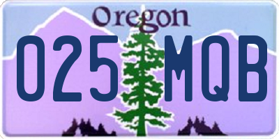 OR license plate 025MQB