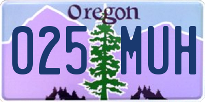 OR license plate 025MUH