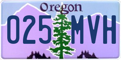 OR license plate 025MVH