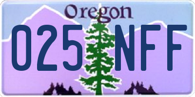 OR license plate 025NFF