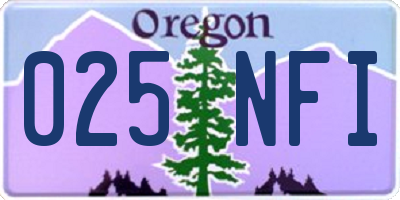 OR license plate 025NFI