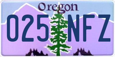 OR license plate 025NFZ