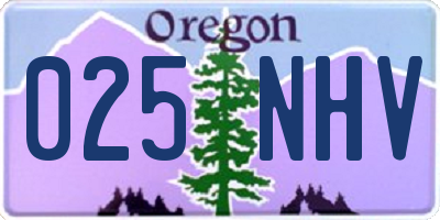 OR license plate 025NHV