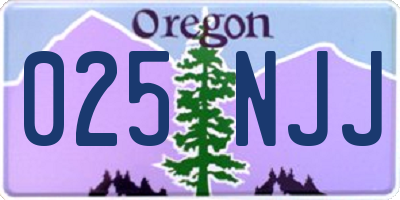 OR license plate 025NJJ