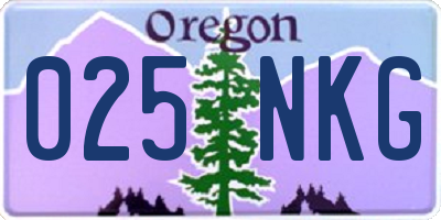OR license plate 025NKG