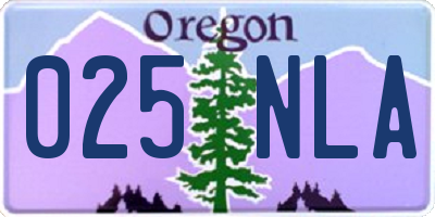 OR license plate 025NLA