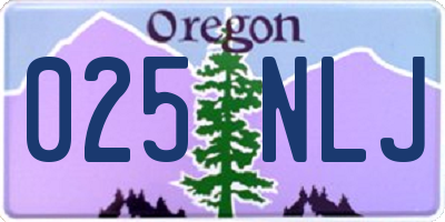 OR license plate 025NLJ