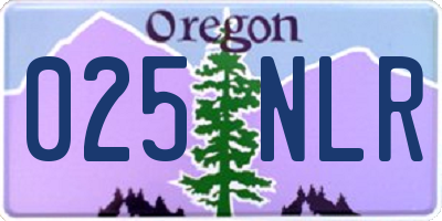 OR license plate 025NLR