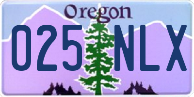 OR license plate 025NLX