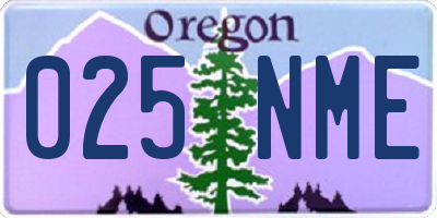 OR license plate 025NME