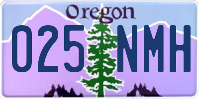 OR license plate 025NMH