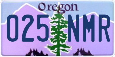 OR license plate 025NMR