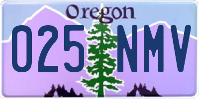 OR license plate 025NMV