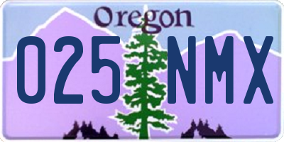 OR license plate 025NMX