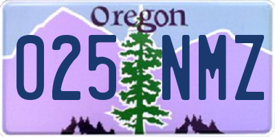 OR license plate 025NMZ