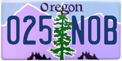 OR license plate 025NOB