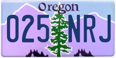 OR license plate 025NRJ