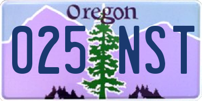 OR license plate 025NST