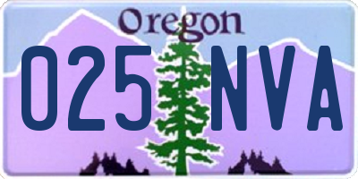 OR license plate 025NVA