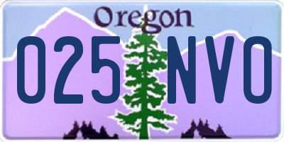 OR license plate 025NVO