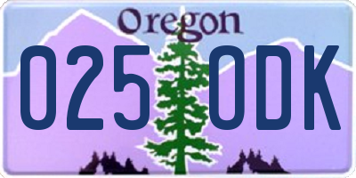 OR license plate 025ODK