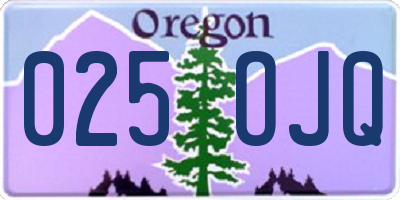 OR license plate 025OJQ
