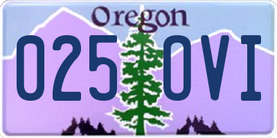 OR license plate 025OVI
