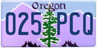OR license plate 025PCQ