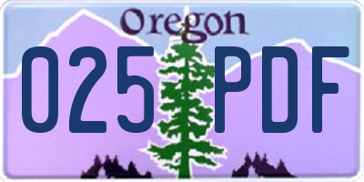 OR license plate 025PDF