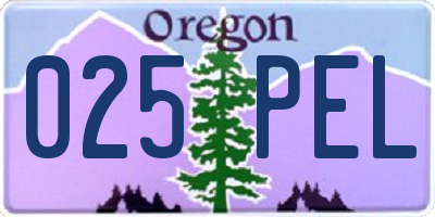 OR license plate 025PEL