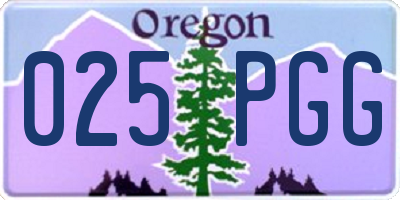 OR license plate 025PGG