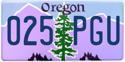 OR license plate 025PGU