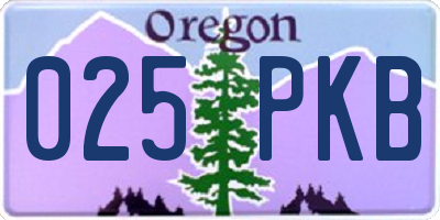 OR license plate 025PKB